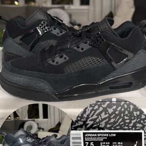 Jordan Spizike Low Black and Gray Sneakers